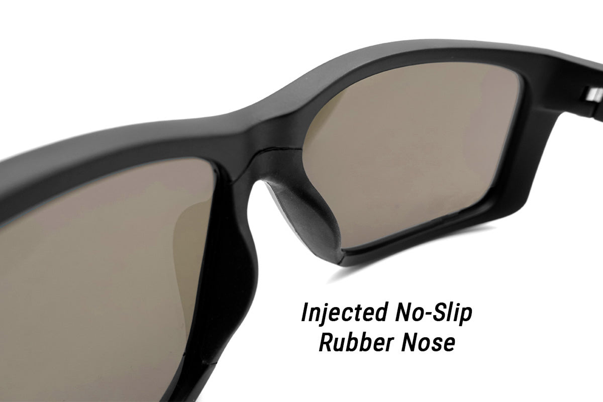 Detour Breach XL Safety Glasses Frosted Gray with Jet Black Polarized Lenses