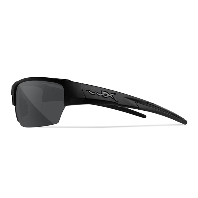 Wiley X Saint CHSAI08 Sunglasses with Matte Black Frame and Smoke Gray Lenses Side View