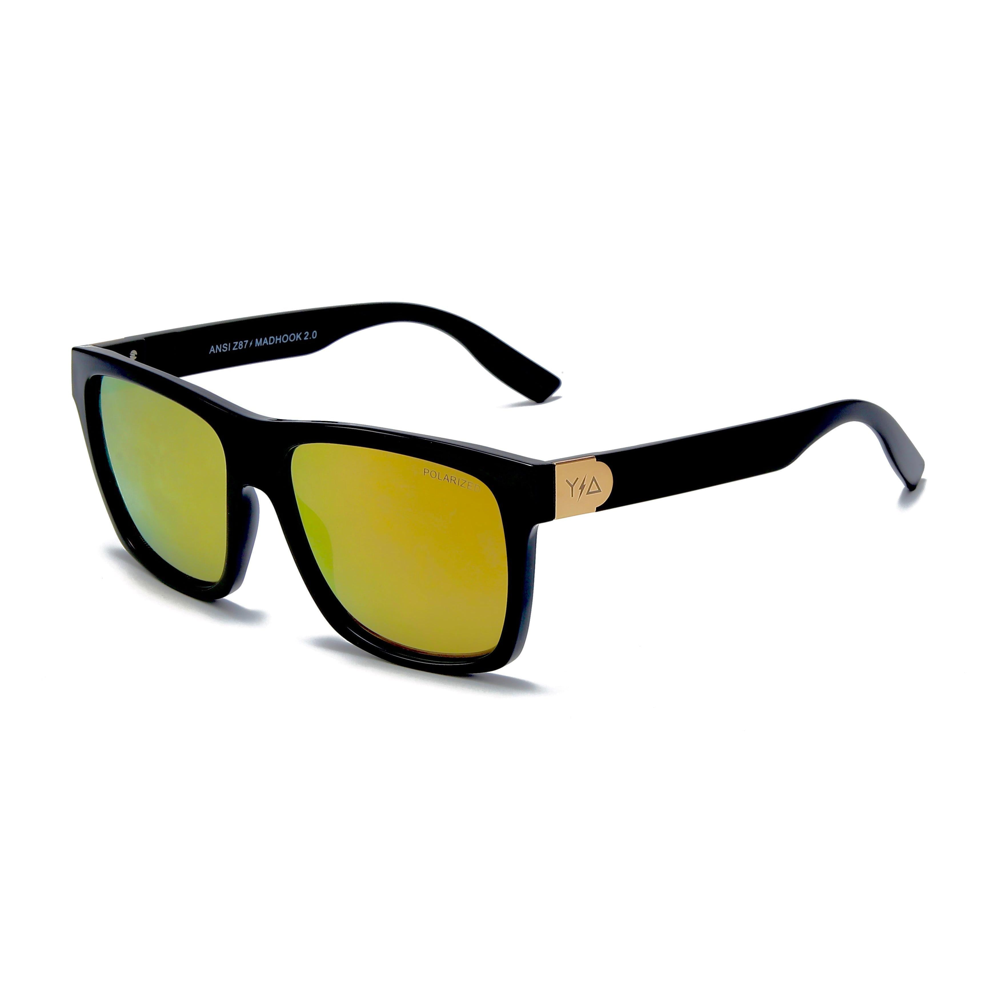 Wye Delta Z87 Madhook 2.0 LR: Gold Polarized Safety Glasses-Safety Glasses USA-1