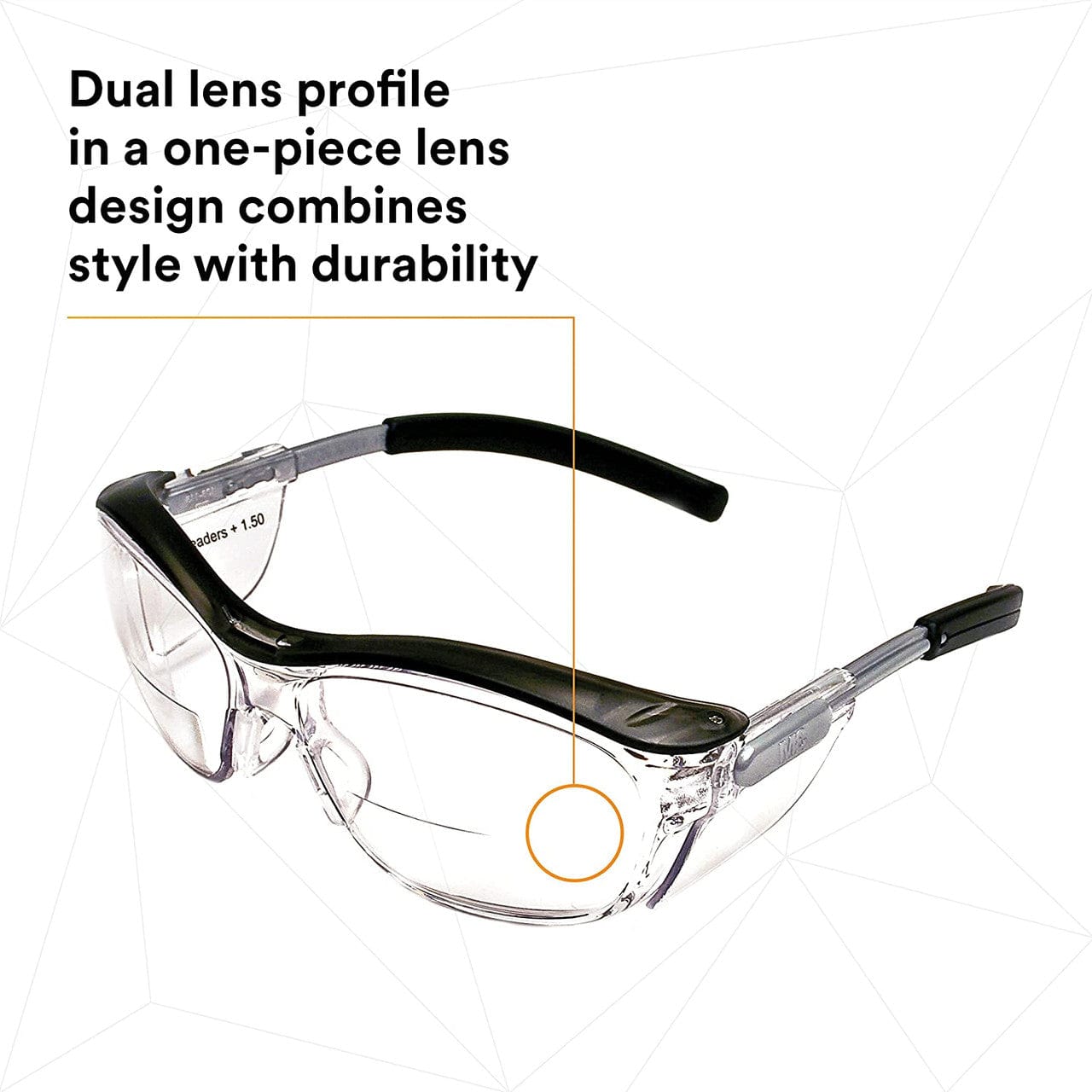 3M Nuvo Reader Bifocal Safety Glasses Lens Features