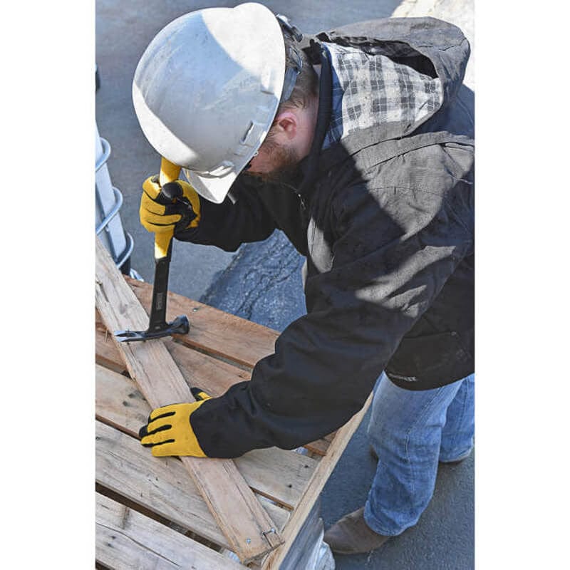 DEWALT DCHJ076ABB  Unisex Heated Heavy Duty Work Coat Without Battery - Man Working Wearing Jacket