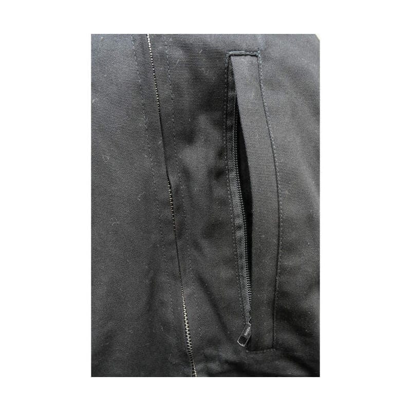 DEWALT DCHJ076ATB  Unisex Heated Heavy Duty Work Coat Without Battery - Pocket Closeup 4  - Shown in Black