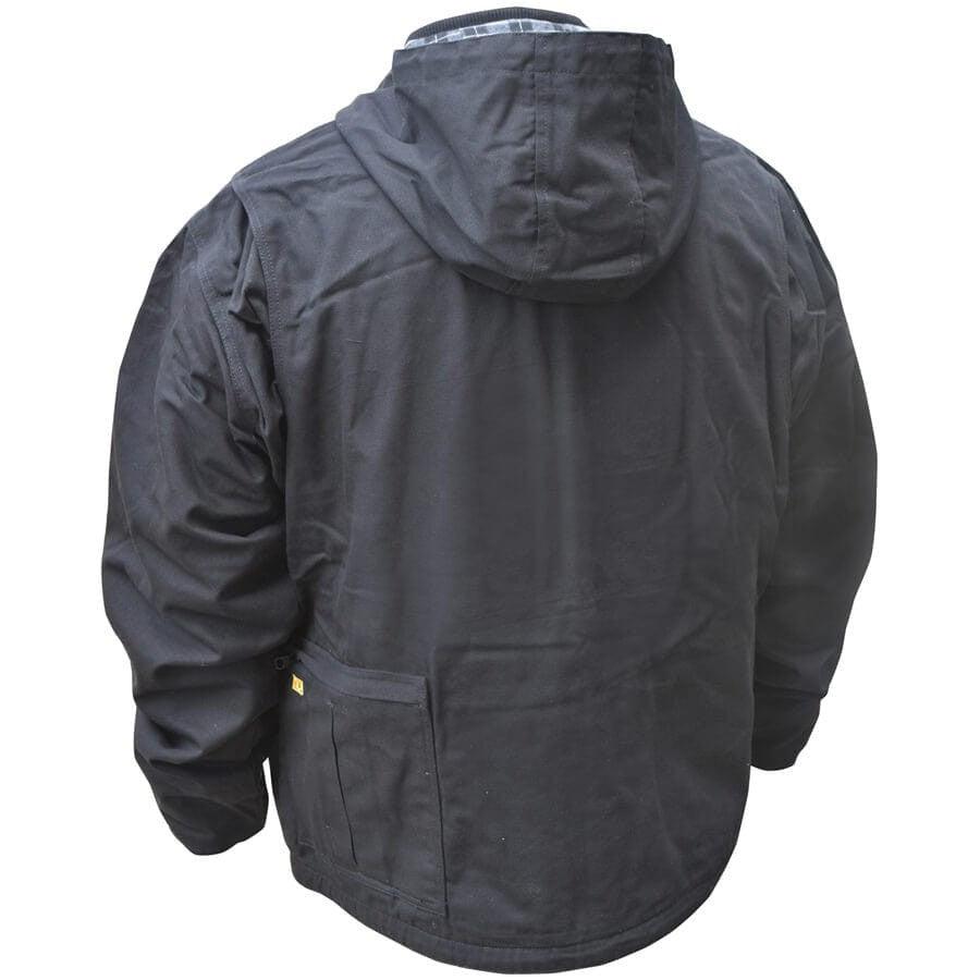 DeWalt DCHJ076ABD1 Unisex Heated Heavy Duty Work Coat With Battery & Charger Back View