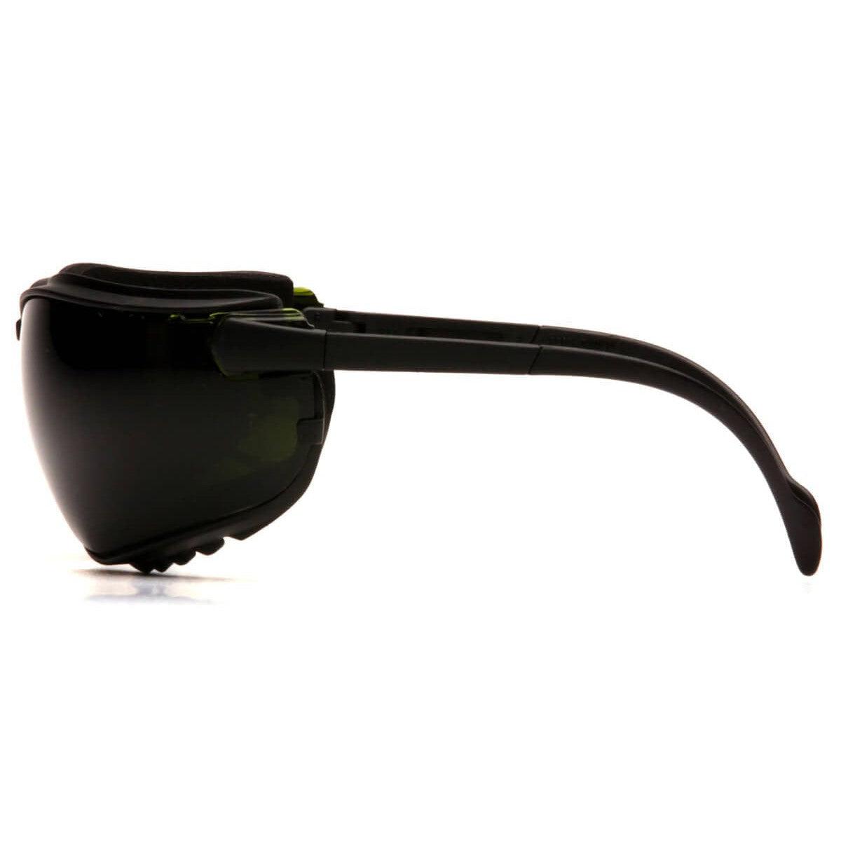 Pyramex V2G Safety Glasses/Goggles with Black Frame and Shade 5 Lens - Side