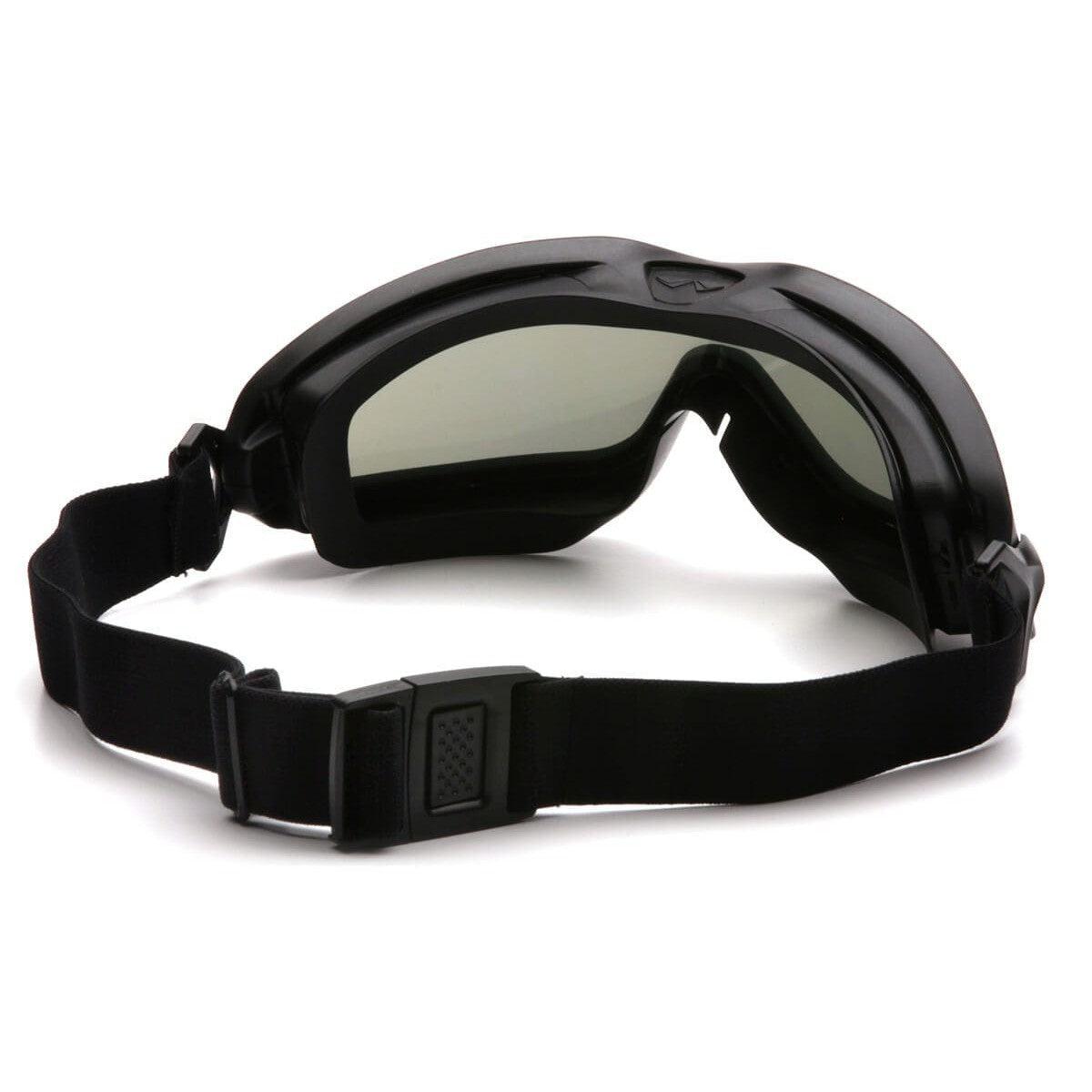 Pyramex V2G Plus Safety Goggle with Black Frame and Dual Gray Anti-Fog Lens GB6420SDT - Back
