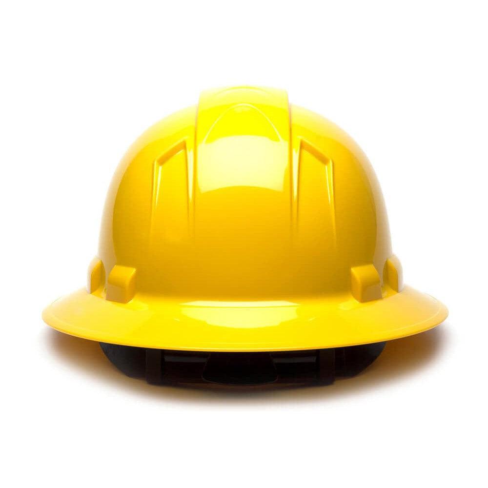 Pyramex Ridgeline Full Brim Hard Hat with 4-Point Ratchet Suspension - Back