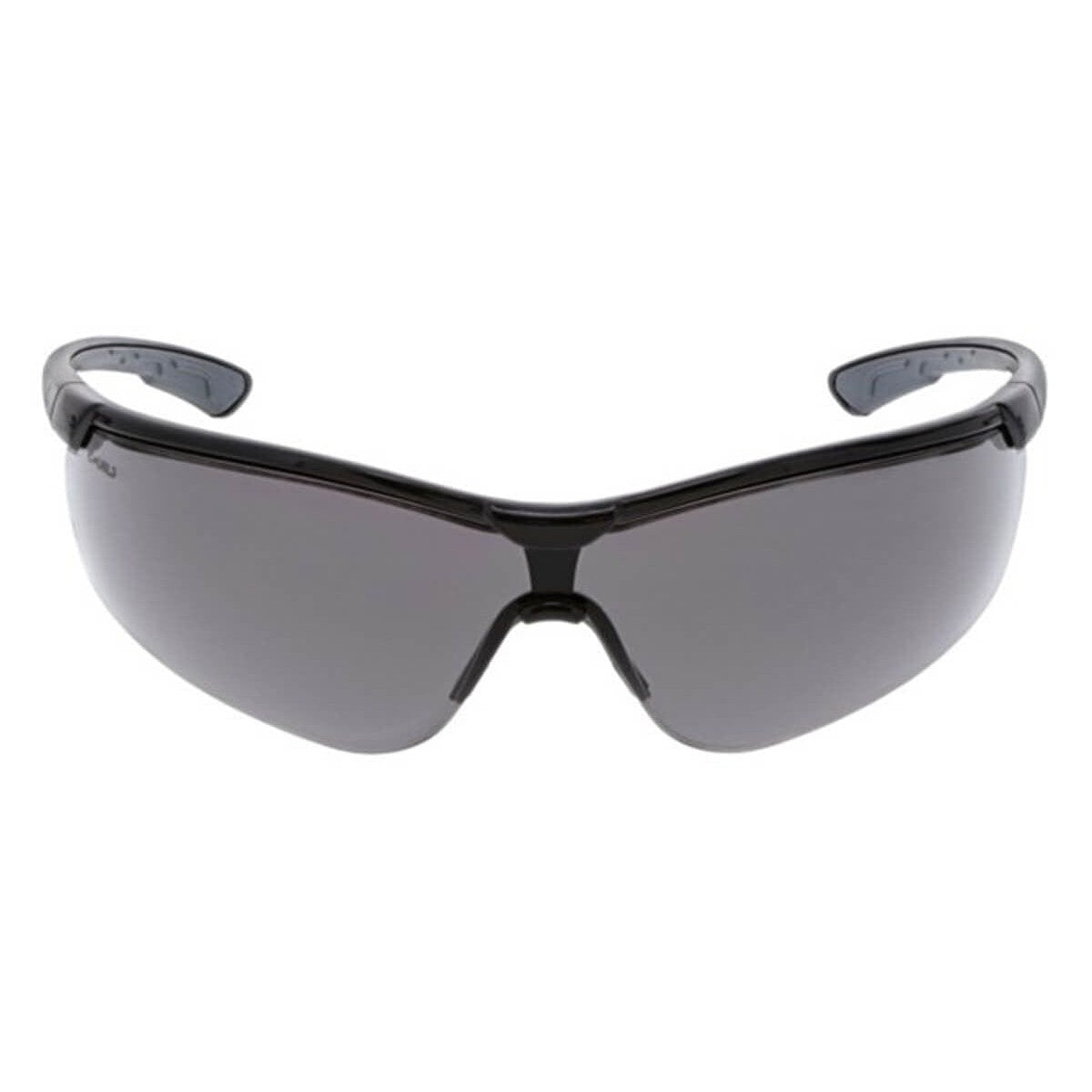 MCR Safety Klondike KD7 Safety Glasses with Black Frame and Gray UV-AF Lens KD712AF - Front View