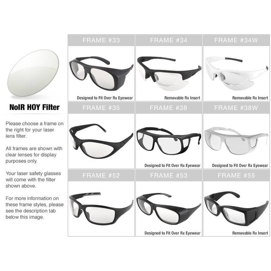 NoIR HOY Filter for Holmium Lasers (2100nm) (NL-HOY) - Frames