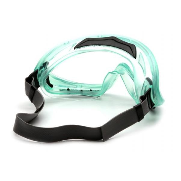 Pyramex Capstone Safety Goggles Green Frame Clear Anti-Fog Lens GC504TN Inside