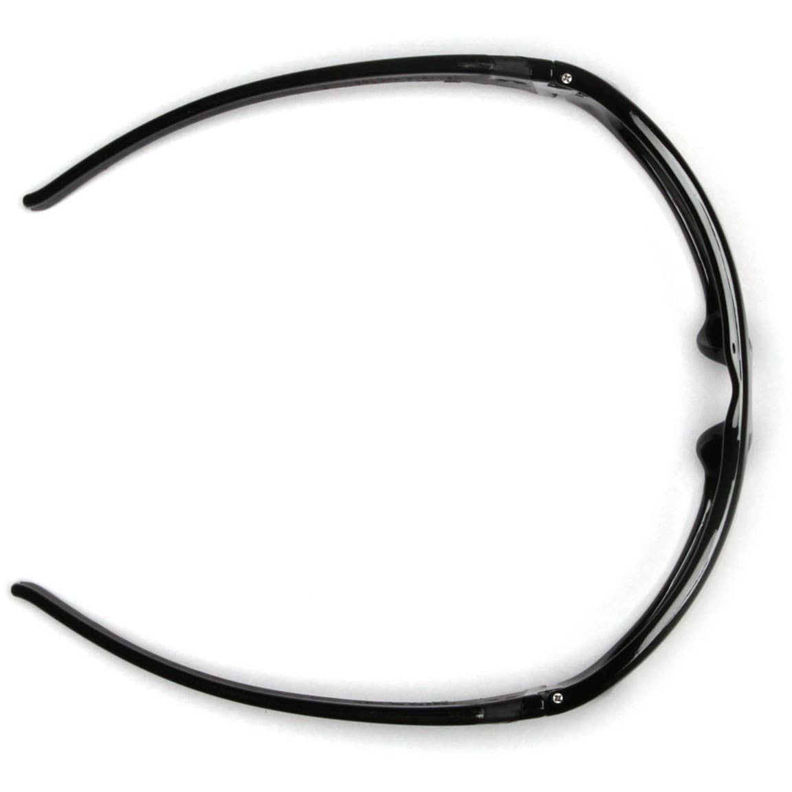 Pyramex Goliath Safety Glasses with Black Frame and Clear Lens SB5610D Top View