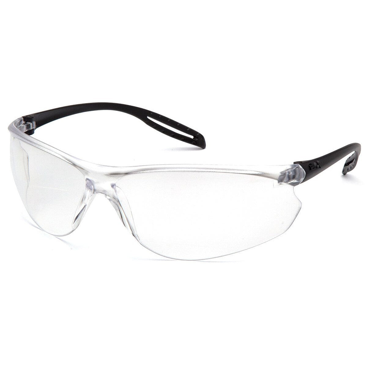 Pyramex Neshoba Safety Glasses with Black Temple and Clear Anti-Fog Lens S9710ST