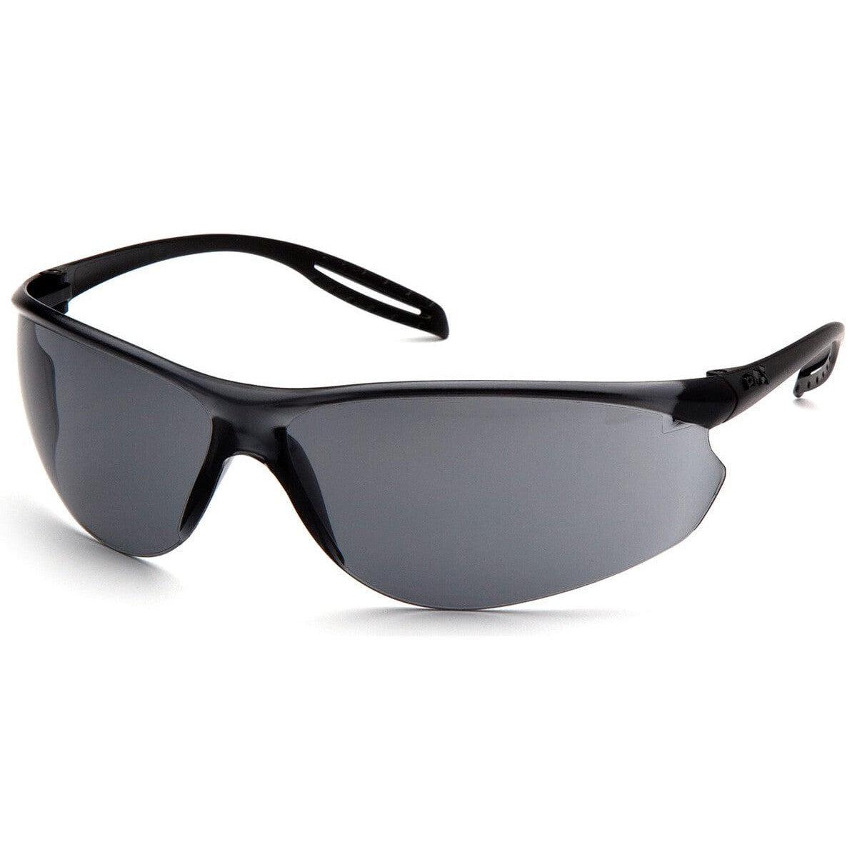 Pyramex Neshoba Safety Glasses with Black Temple and Gray Anti-Fog Lens S9720ST