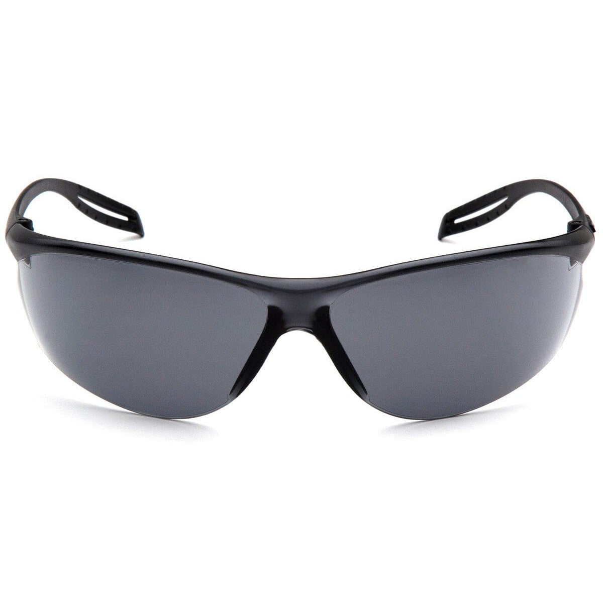 Pyramex Neshoba Safety Glasses with Black Temple and Gray Lens S9720S - Front View
