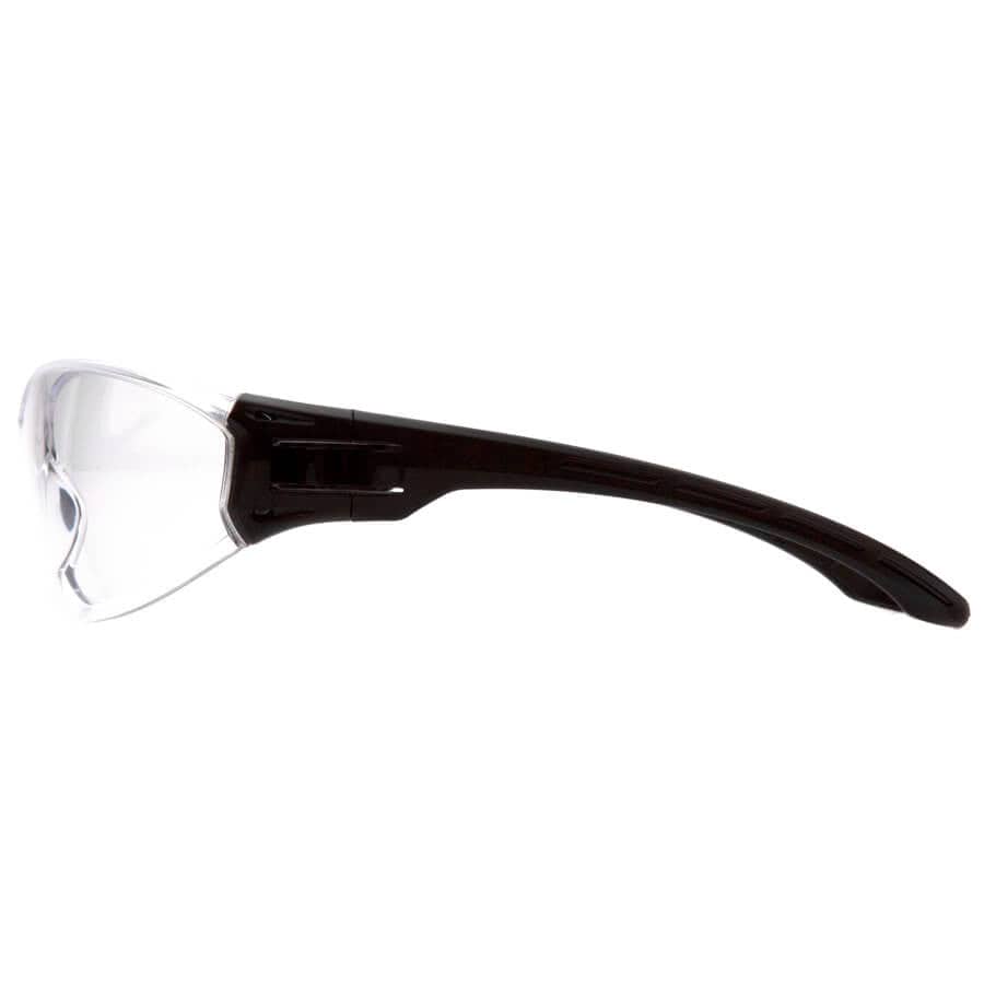Pyramex Trulock Dielectric Safety Glasses with Black Temples and Clear Anti-Fog Lens - Side