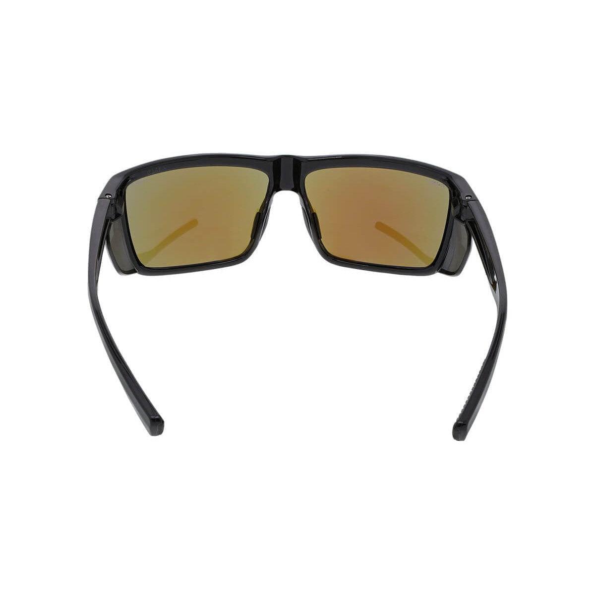 MCR Safety Swagger SR2 Safety Glasses with Black Frame and Blue Diamond Polarized Lens SR218BZ - Back View