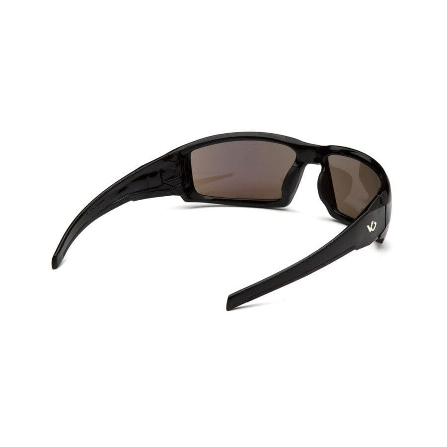 Venture Gear Pagosa Safety Sunglasses with Black Frame and Ice Blue Mirror Anti-Fog Lens - Back