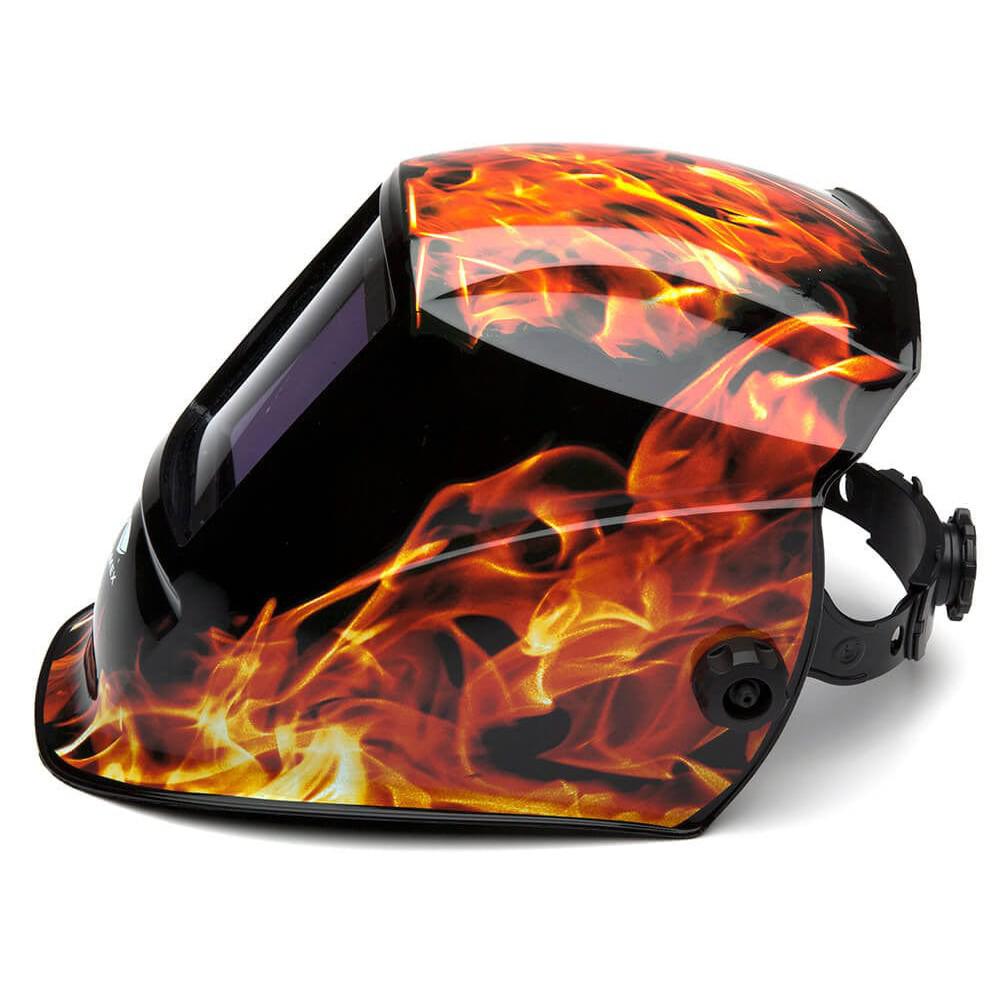 Pyramex Leadhead WHAM30 Series Auto-Darkening Welding Helmet - Flame - Side