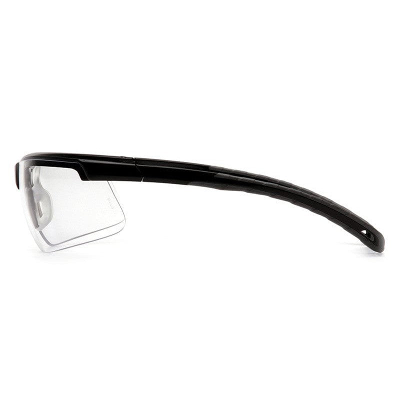 Pyramex Ever-Lite Safety Glasses with Black Frame and Clear Lenses - Side View