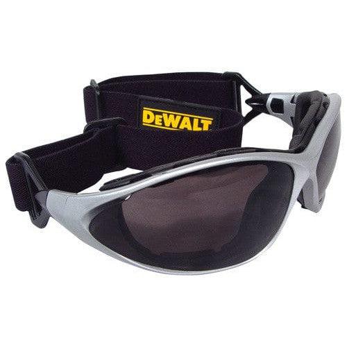 DEWALT Framework Interchangeable Safety Goggles with Indoor/Outdoor Lens DPG95-9D With Goggle Strap Installed