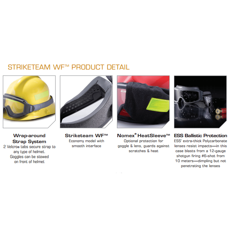 ESS Striketeam WF Goggles 740-0236 Specs